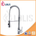 pull out single handle brass spring kitchen faucet (Y-1007)